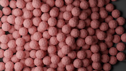 close up of 3d spheres made in blender