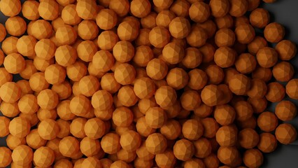 close up of 3d spheres made in blender