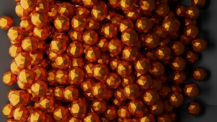 close up of 3d spheres made in blender