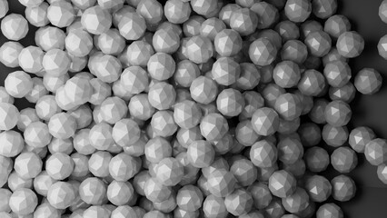 close up of 3d spheres made in blender