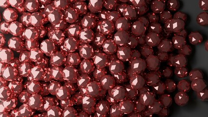 close up of 3d spheres made in blender