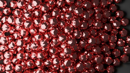 close up of faceted 3d spheres made in blender