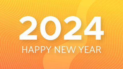 2024 Happy New Year on colorful background