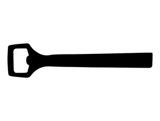Bottle opener silhouette vector art white background