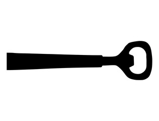 Bottle opener silhouette vector art white background