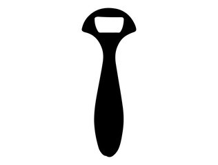 Bottle opener silhouette vector art white background