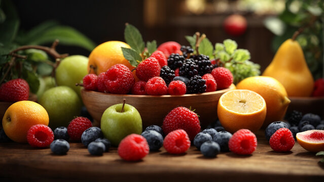 Photo fruits vibrant and colorful image of juicy fruits juice fresh splash water 9