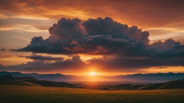 Savoring the Sunset Horizon: A Photographer's Dream, Generative AI