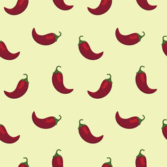 seamless pattern with chili pepper