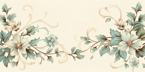 Abstract floral wedding background, generative ai