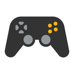 Video game vector emoji, console gamepad with D-pad, joysticks, and buttons sign design.
