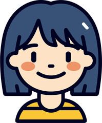 The face of a joyful, happy, gentle woman 