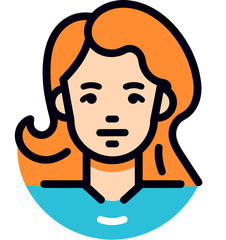 The face of a joyful, happy, gentle woman 