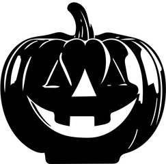 Jack o lantern halloween, black and white illustration of a Halloween pumpkin 