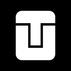 TU letter logo design on black background Initial Monogram Letter TU Logo Design Vector Template. Graphic Alphabet Symbol for Corporate Business Identity