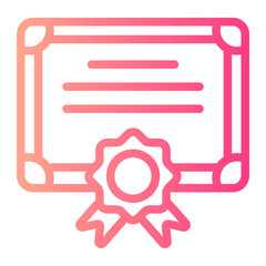 certificate gradient icon