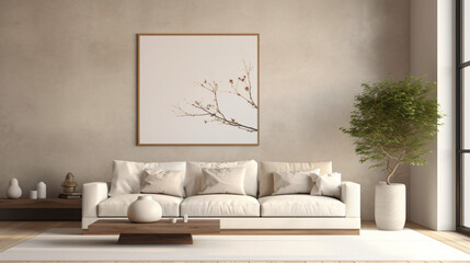 Minimalist interior design of modern living room