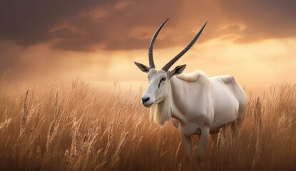 gemsbok antelope (Oryx gazella) in natural habitat