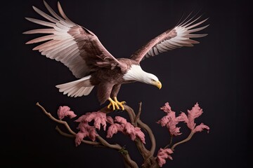 bald eagle landing