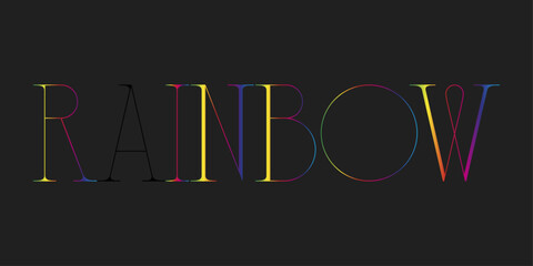 Rainbow-themed letter logo design element