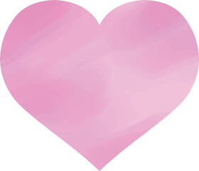 水彩塗り/ハート/素材/イラスト/バレンタイン/かわいい/ピンク