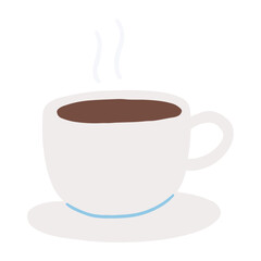 Hot coffee flat illustration