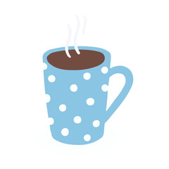 Hot chocolate flat illustration
