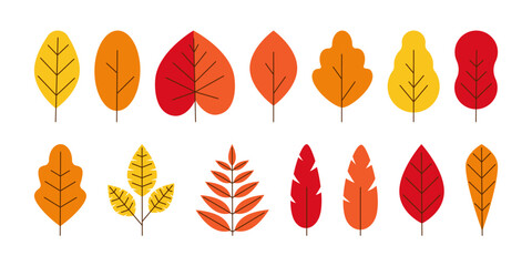 Vector  set of design elements, autumn sale - bright vibrant banner, poster, cover design template, with yellow and orange leaves.. - obrazy, fototapety, plakaty