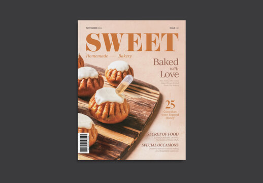 Cooking Food Magazine Cover Layout