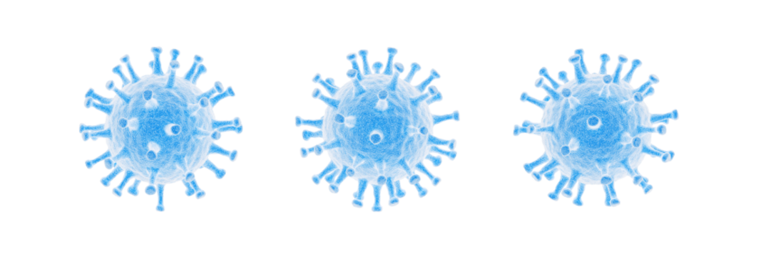 Virus. Isolated. 3d illustration.