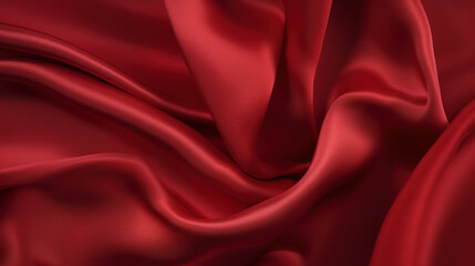 Obraz premium Red dynamic Cloth silk fabric background