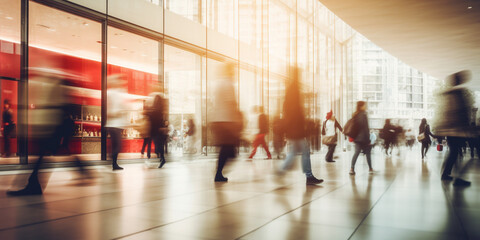 Blurred Background of a modern Shopping mall