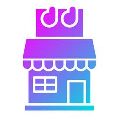 Fototapeta premium Meat shop Vector Icon Design Illustration