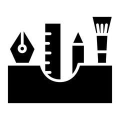 Fototapeta premium Solid Garden Tools icon