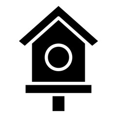 Solid Bird house icon