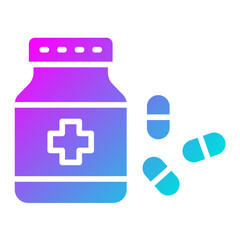 Obraz premium Pills Vector Icon Design Illustration