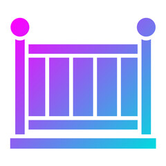 Baby Crib Vector Icon Design Illustration