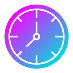 Wall Clock Vector Icon Design Illustration