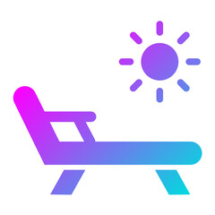 Deck Chair Vector Icon Design Illustration