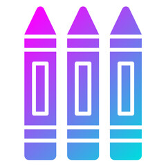 Pencil Crayon Vector Icon Design Illustration