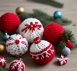 Crocheted Cristmas balls