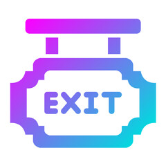 Exit Vector Icon Design Illustration
