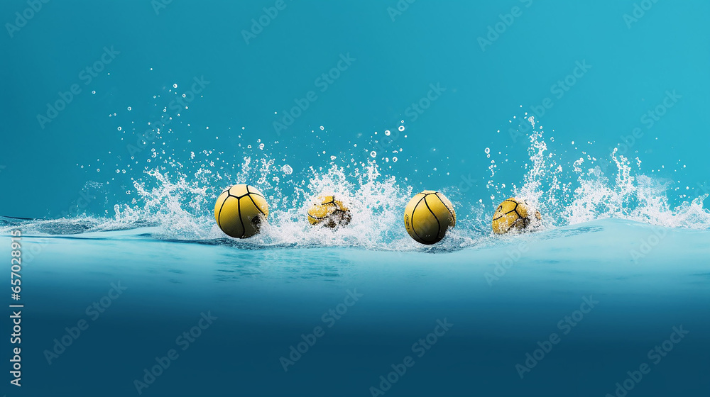 Wall mural Clean and blue background about water polo theme 