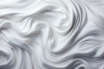 White flowing fabric background