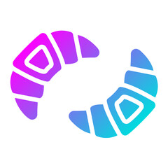 Croissant Vector Icon Design Illustration