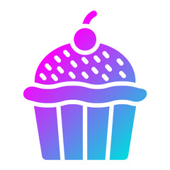 Cupcake Vector Icon Design Illustration