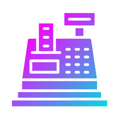 Cash Counter Vector Icon Design Illustration