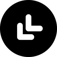 down left circle icon