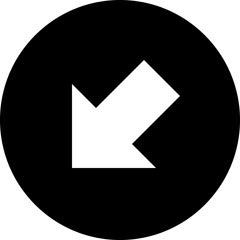 down left circle icon