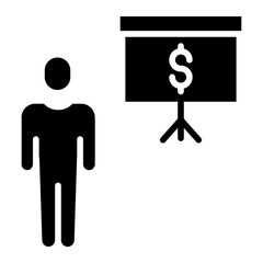 Solid Dollar Presentation icon